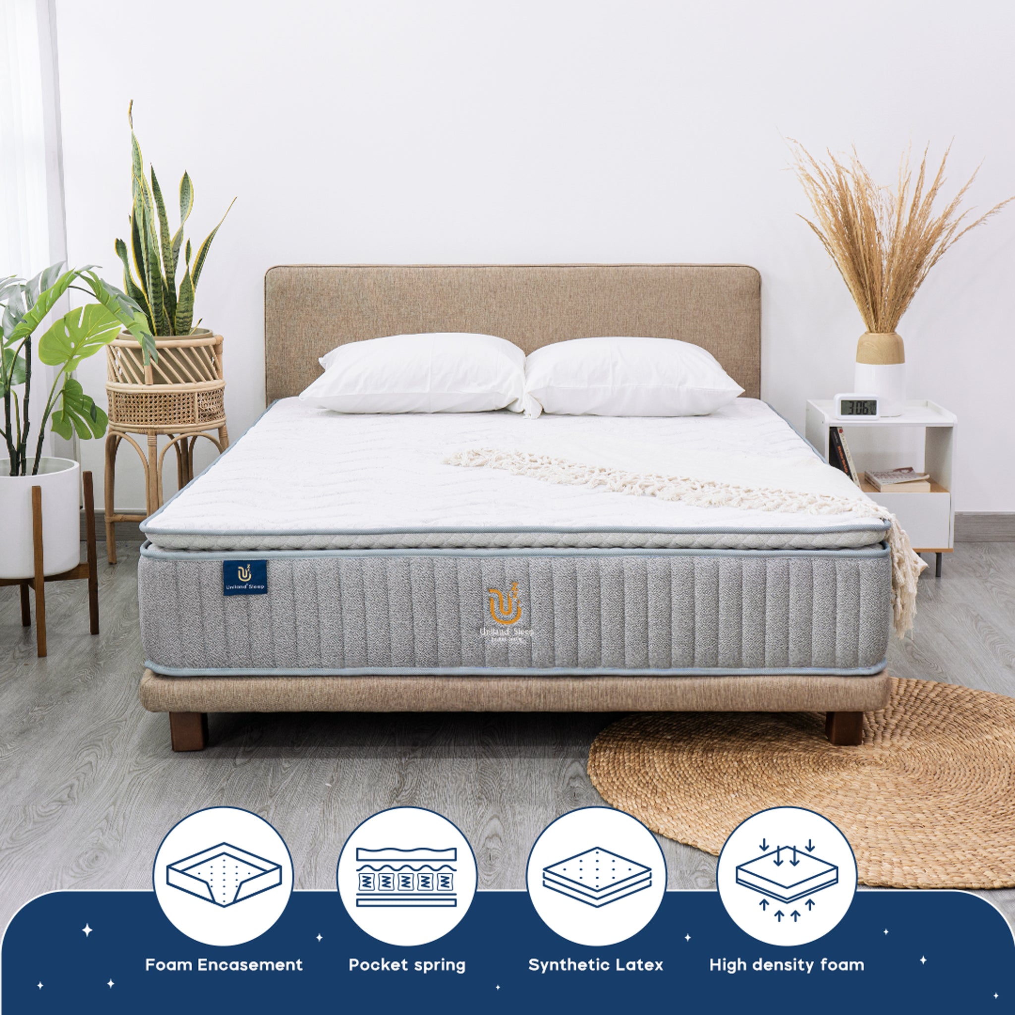 HR Single Pillowtop Pocket Latex Mattress 30cm