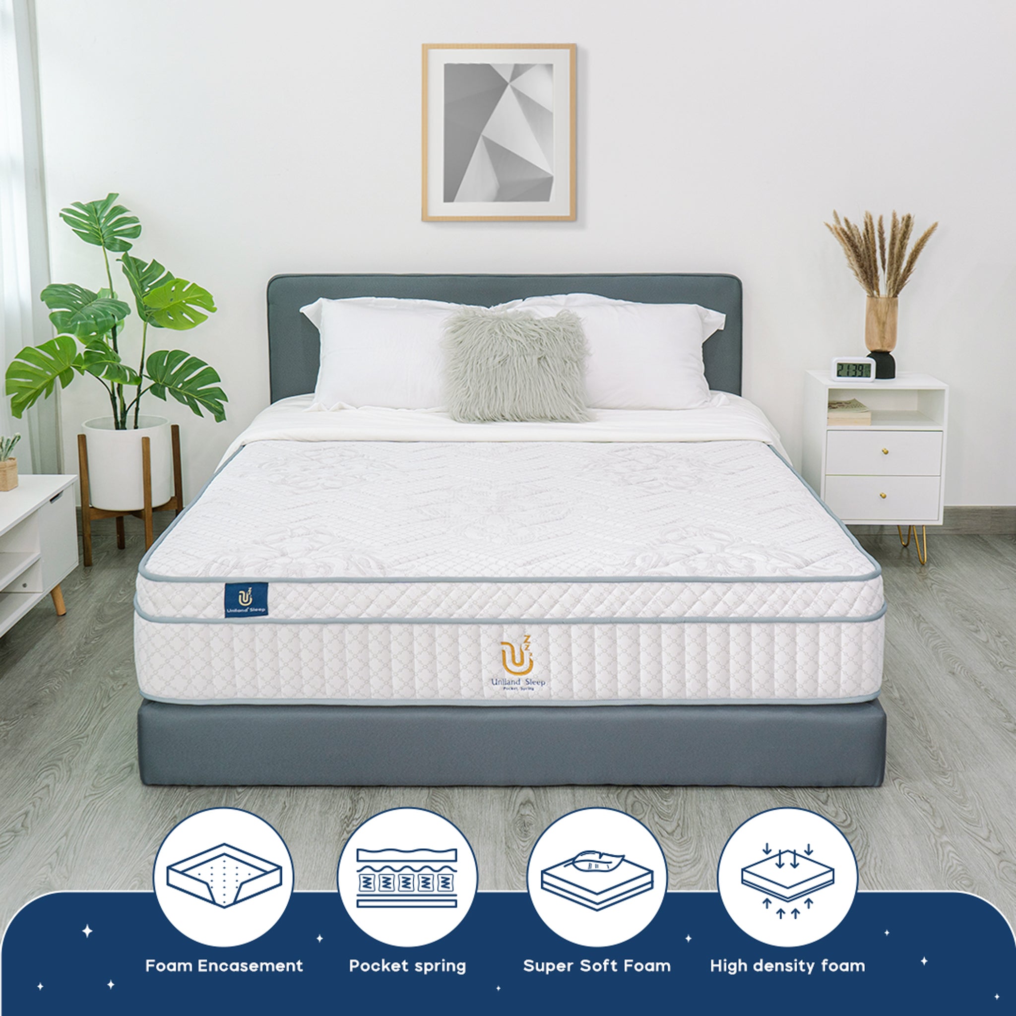 30cm Super Soft Plushtop Pocket Mattress